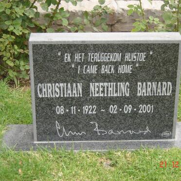 BARNARD Christiaan Neethling 1922-2001