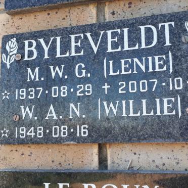 BYLEVELDT W.A.N. 1948- &amp; M.W.G. 1937-2007