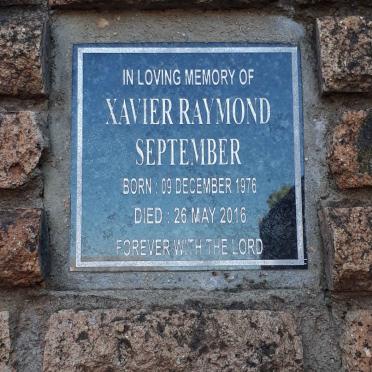 SEPTEMBER Xavier Raymond 1976-2016