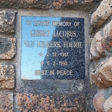 FOURIE Gerrit Jacobus van Niekerk 1947-1990