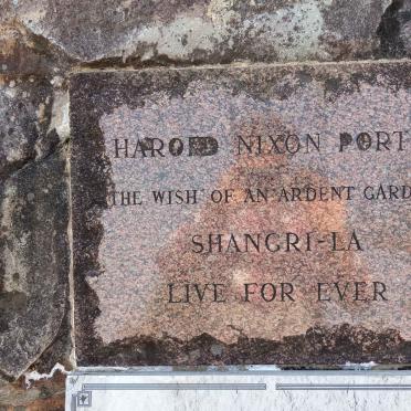 PORTER Harold Nixon 1883-1958 &amp; Olive May 1886-1984 