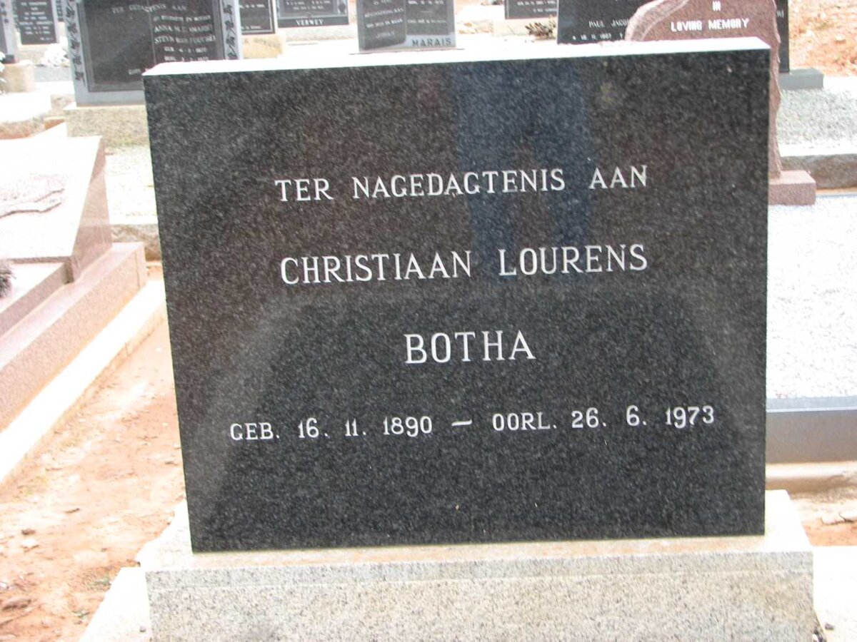 BOTHA Christiaan Lourens 1890-1973