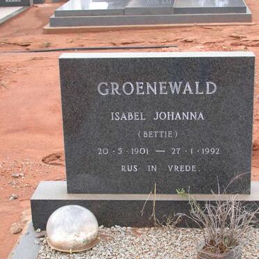GROENEWALD Isabel Johanna 1901-1992