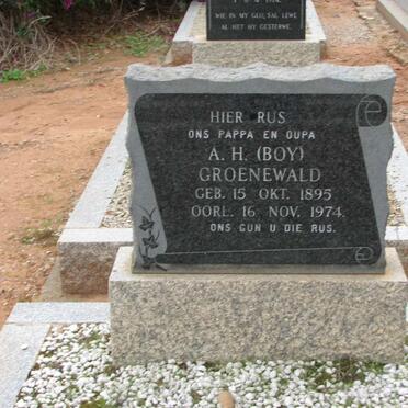 GROENEWALD A.H. 1895-1974