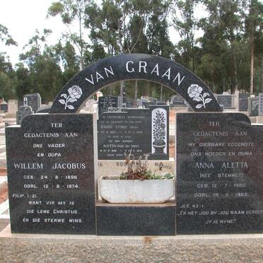 GRAAN Willem Jacobus, van 1896-1974 &amp; Anna Aletta STEMMET 1900-1968