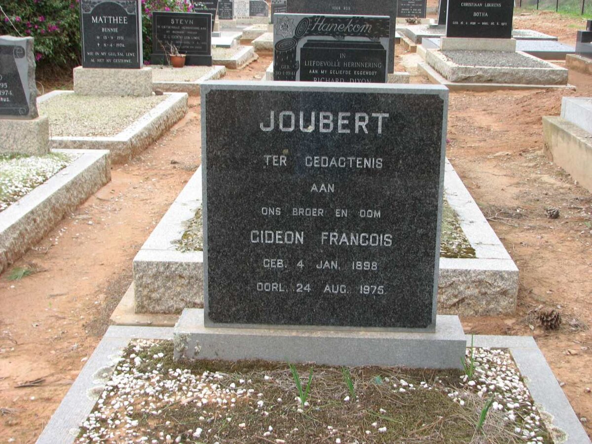JOUBERT Gideon Francois 1898-1975