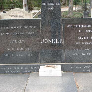 JONKER Andrew 1898-1968 &amp; Myrtle TERBLANCHE 1899-1970