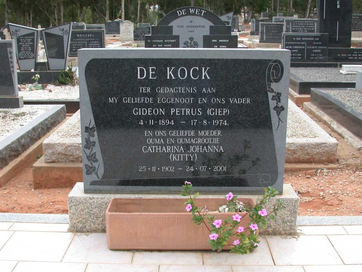KOCK Gideon Petrus, de 1894-1974 &amp; Catharina Johanna 1902-2001