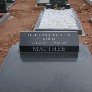 MATTHEE Ferdinand Hendrik 1947-2002