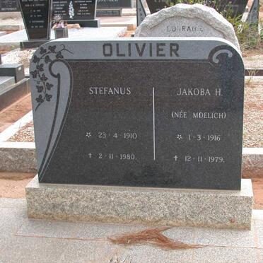 OLIVIER Stefanus 1910-1980 &amp; Jakoba H. MOELICH 1916-1979