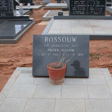 ROSSOUW Pieter Willem 1926-1989