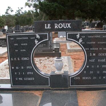 ROUX G.F.S., le 1913-1996 &amp; S.M. RABÉ 1909-1986