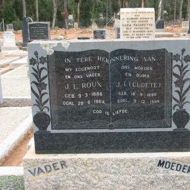 ROUX J.L. 1886-1964 &amp; J.I. CLOETE 1898-1989