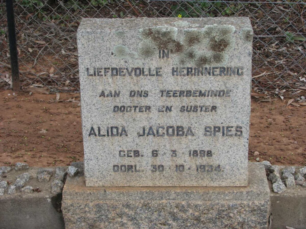 SPIES Alida Jacoba 1898-1934