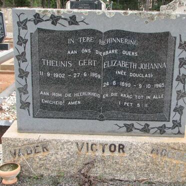 VICTOR Theunis Gert 1902-1959 &amp; Elizabeth Johanna DOUGLAS 1899-1965
