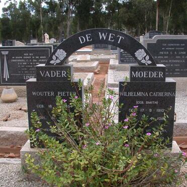 WET Wouter Pieter, de 1894-? &amp; Wilhelmina Catherina SMITH 1910-?