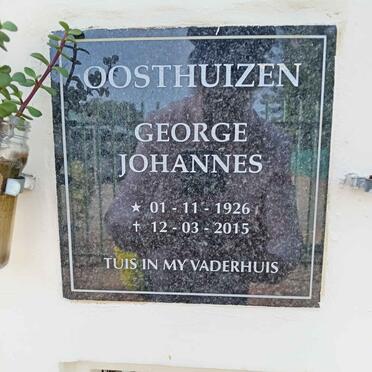 OOSTHUIZEN George Johannes 1926-2015