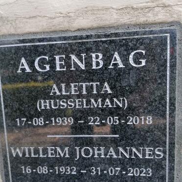 AGENBAG Willem Johannes 1932-2023 & Aletta HUSSELMAN 1939-2018