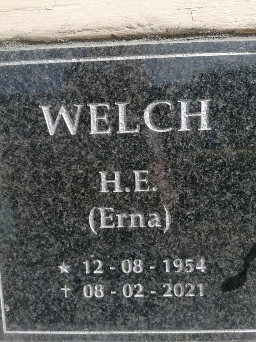 WELCH H.E 1954-2021