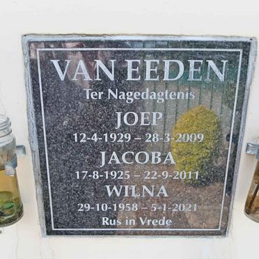EEDEN Joep, van 1929-2009 & Jacoba 1925-2011 :: EEDEN Wilna, van 1958-2021