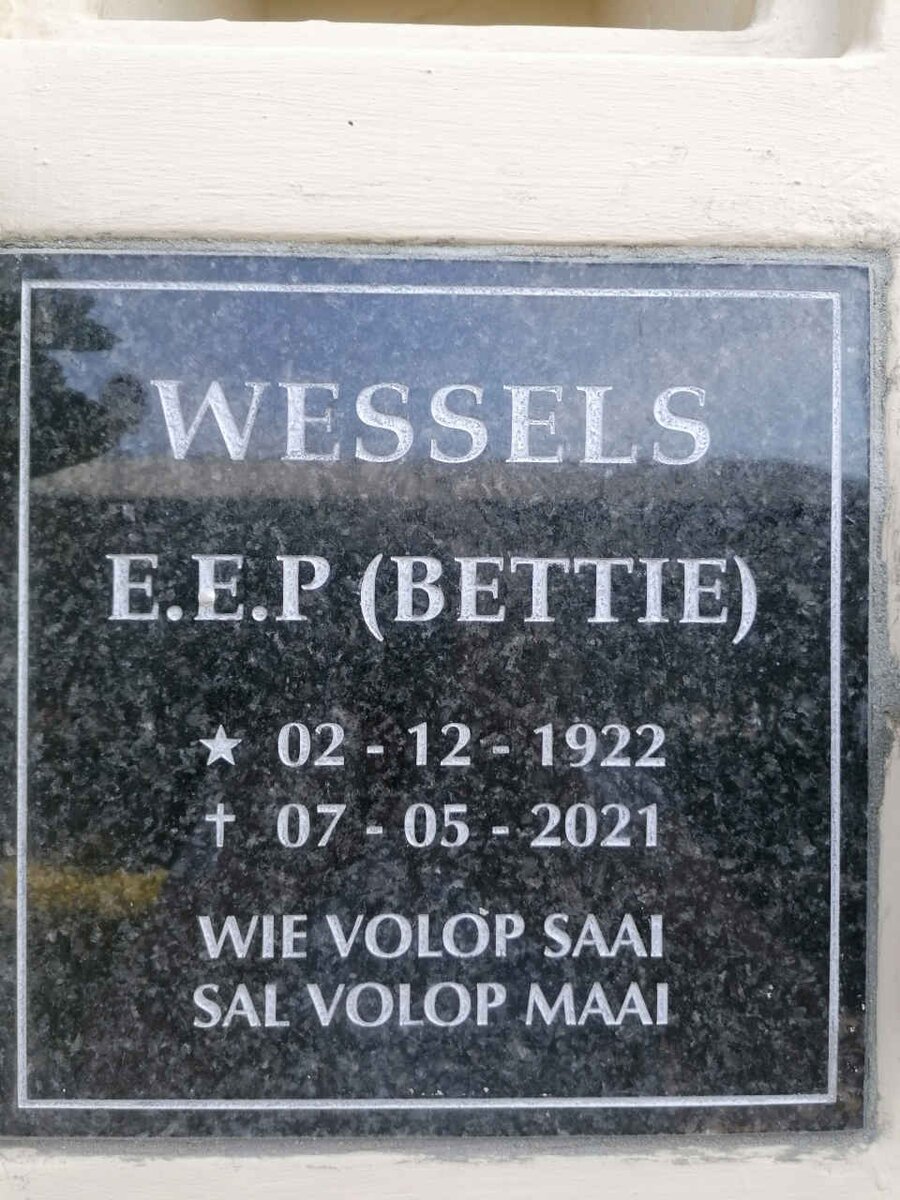 WESSELS E.E.P. 1922-2021