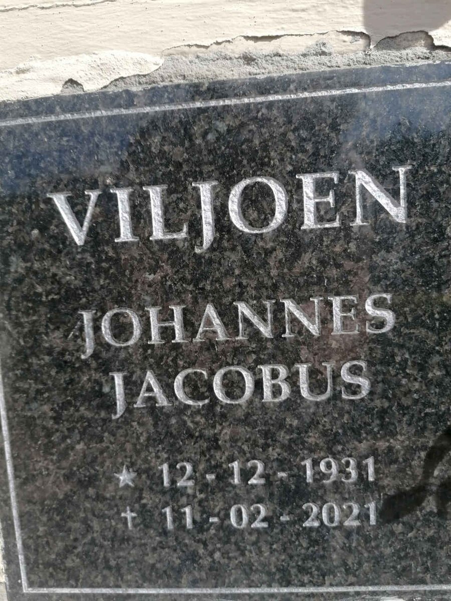 VILJOEN Johannes Jacobus 1931-2021