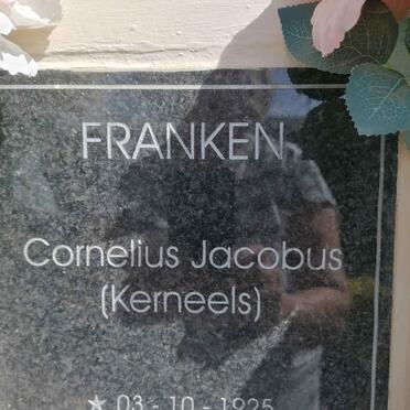 FRANKEN Cornelius Jacobus 1925-2002