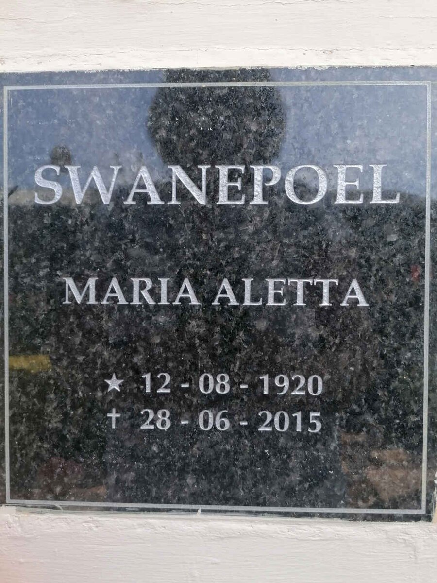 SWANEPOEL Maria Aletta 1920-2015