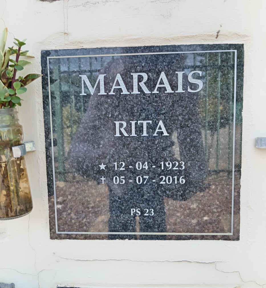 MARAIS Rita 1923-2016