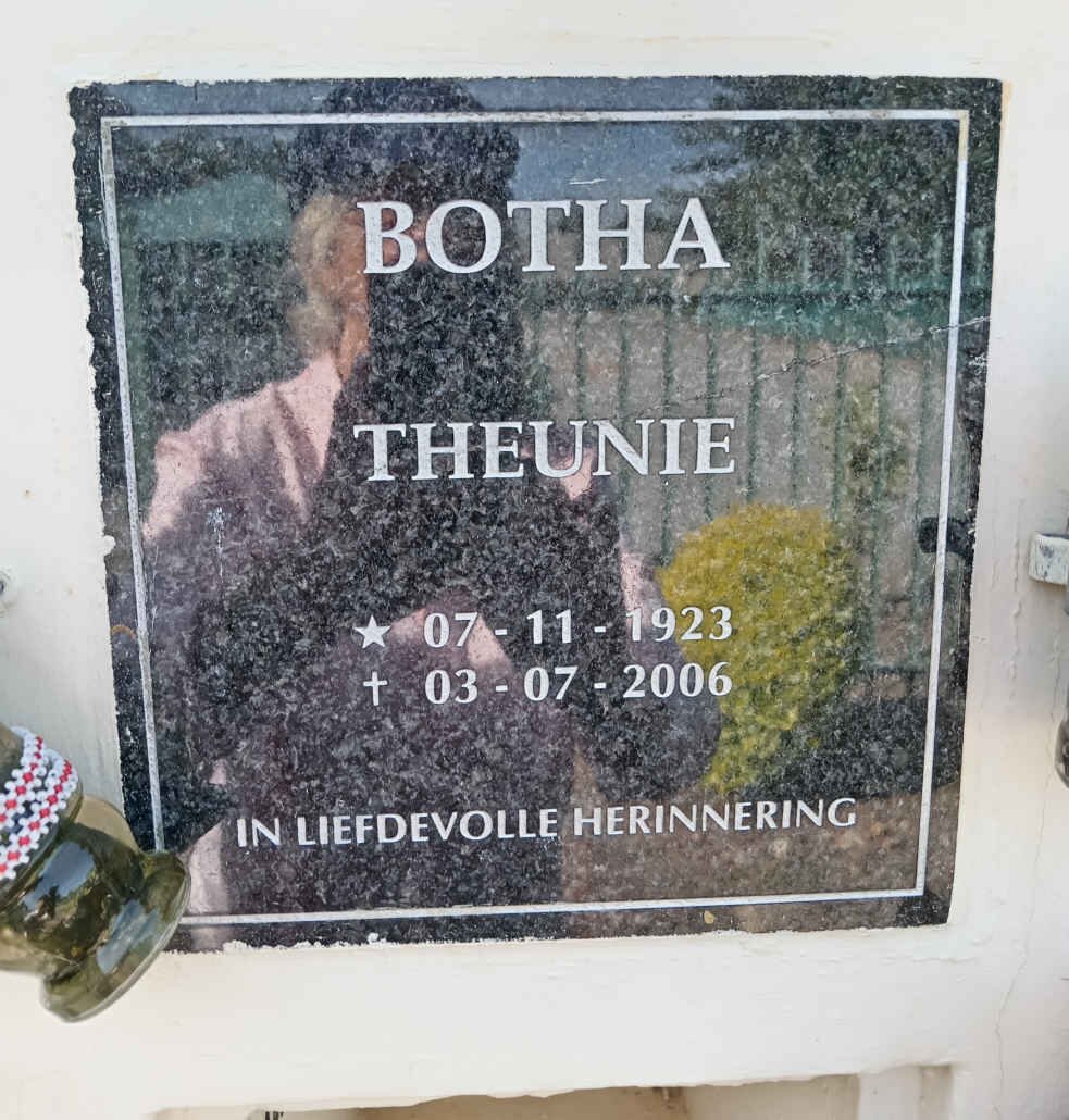 BOTHA Theunie 1923-2006