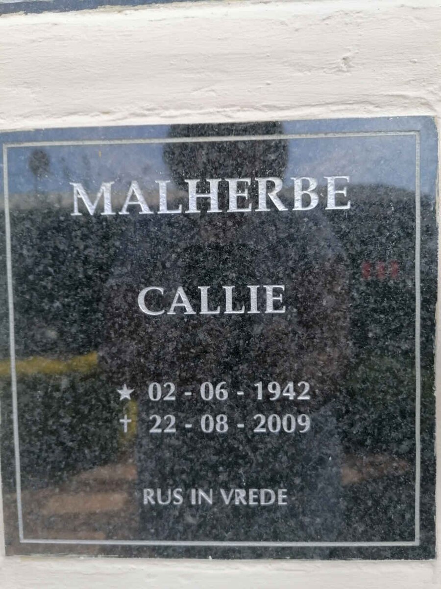 MALHERBE Callie 1942-2009