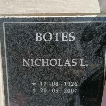 BOTES Nicholas L. 1926-2007
