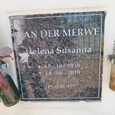 MERWE Helene Susanna, van der 1938-2019