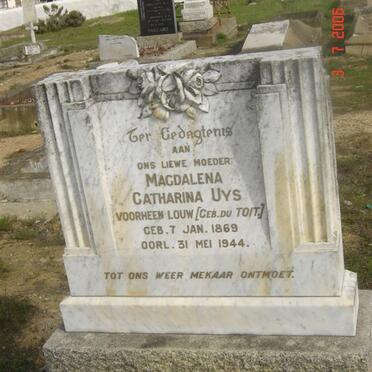 UYS Magdalena Catharina, voorheen LOUW nee DU TOIT 1869-1944