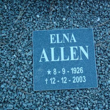 ALLEN Elna 1926-2003