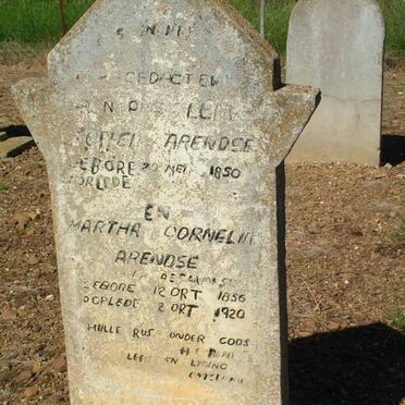 ARENDSE Stoffel 1850- &amp; Martha Cornelia 1856-1920