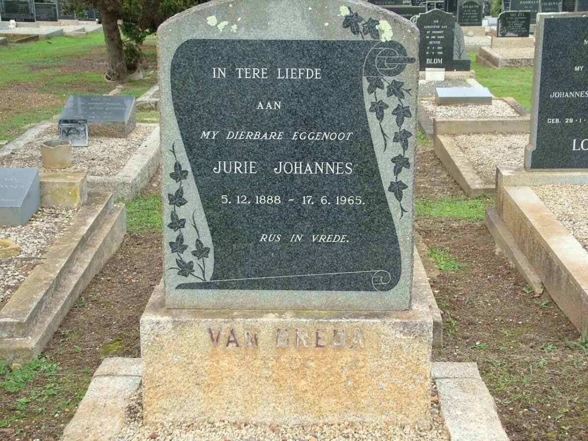 BREDA Jurie Johannes, van 1888-1965