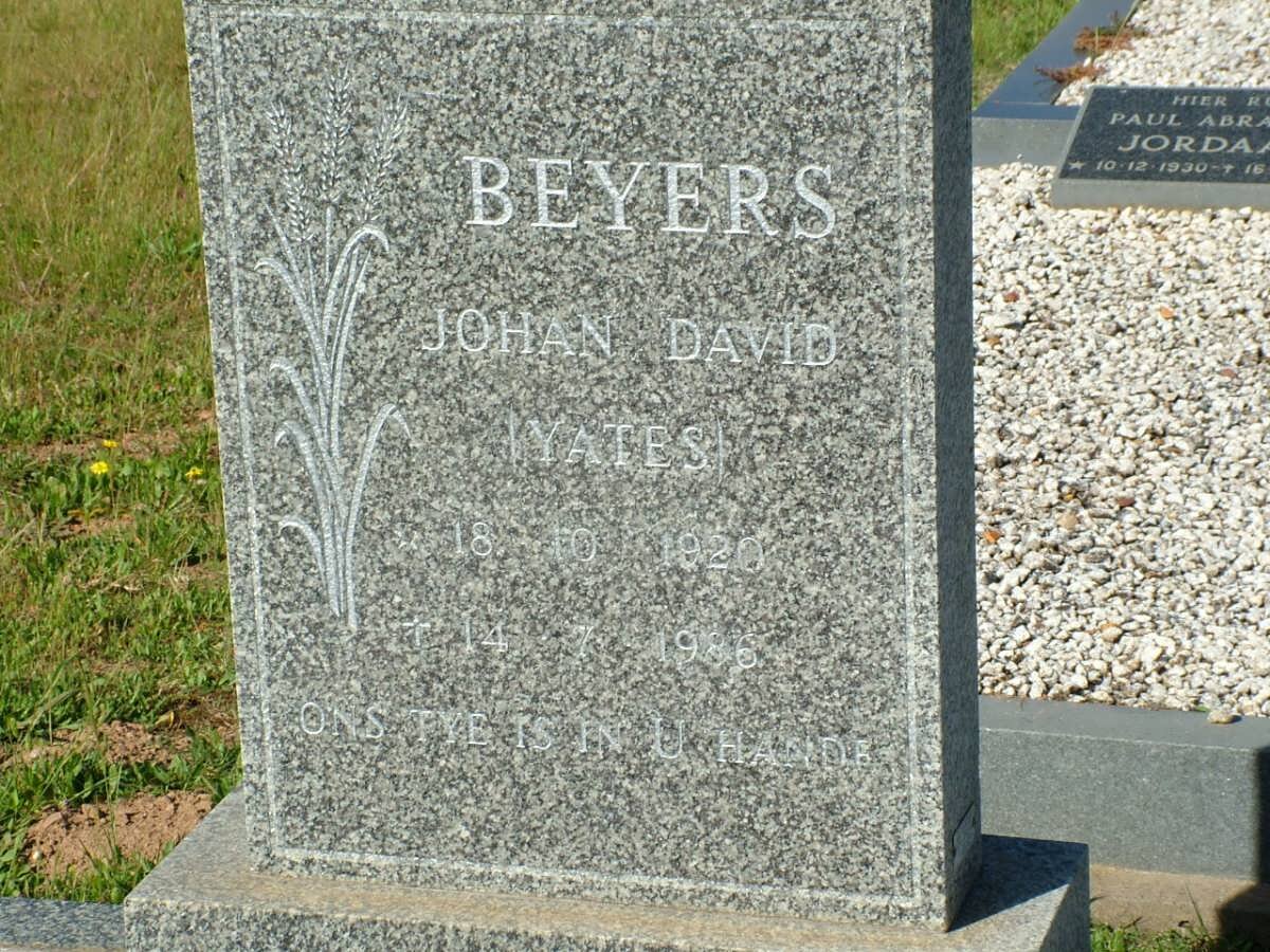 BEYERS Johan David 1920-1986