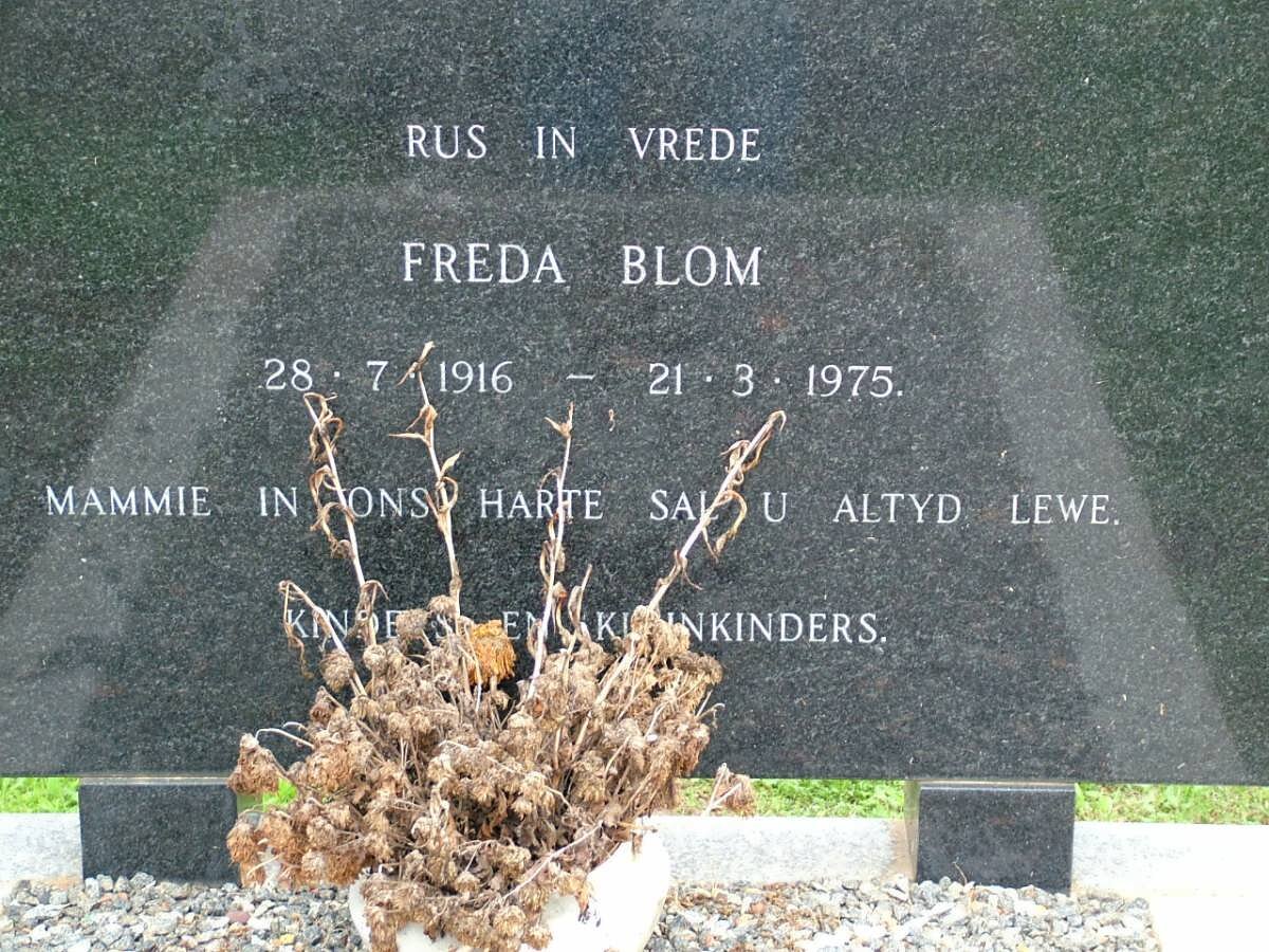 BLOM Freda 1916-1975