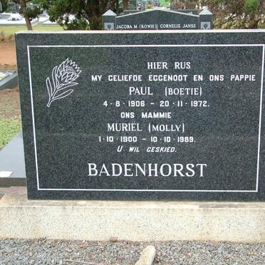 BADENHORST Paul 1906-1972 &amp; Muriel 1900-1989