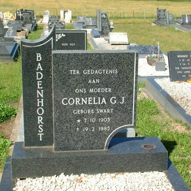 BADENHORST Cornelia G.J. nee SWART 1905-1985