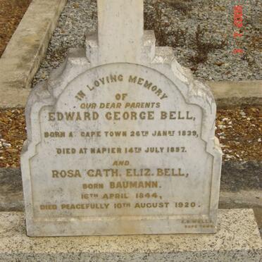 BELL Edward George 1839-1897 &amp; Rosa Cath. Eliz. BAUMANN 1844-1920