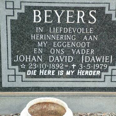 BEYERS Johan David 1892-1979