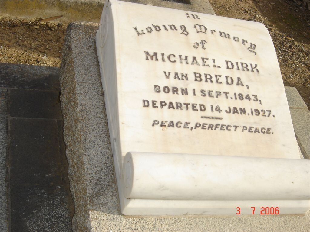 BREDA Michael Dirk, van 1843-1927