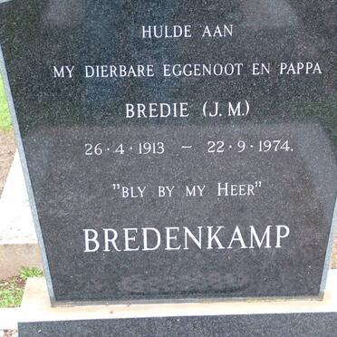 BREDENKAMP J.M. 1913-1974