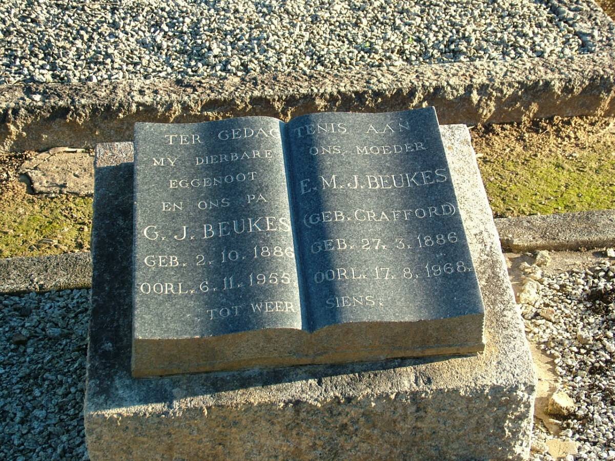 BEUKES G.J. 1886-1955 &amp; E.M.J. CRAFFORD 1886-1968