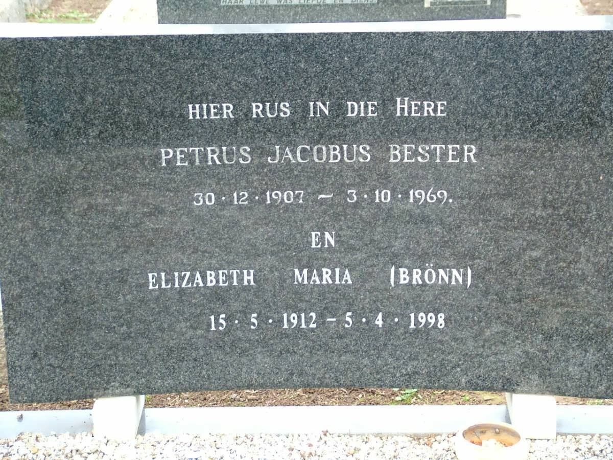 BESTER Petrus Jacobus 1907-1969 &amp; Elizabeth Maria BRONN 1912-1998