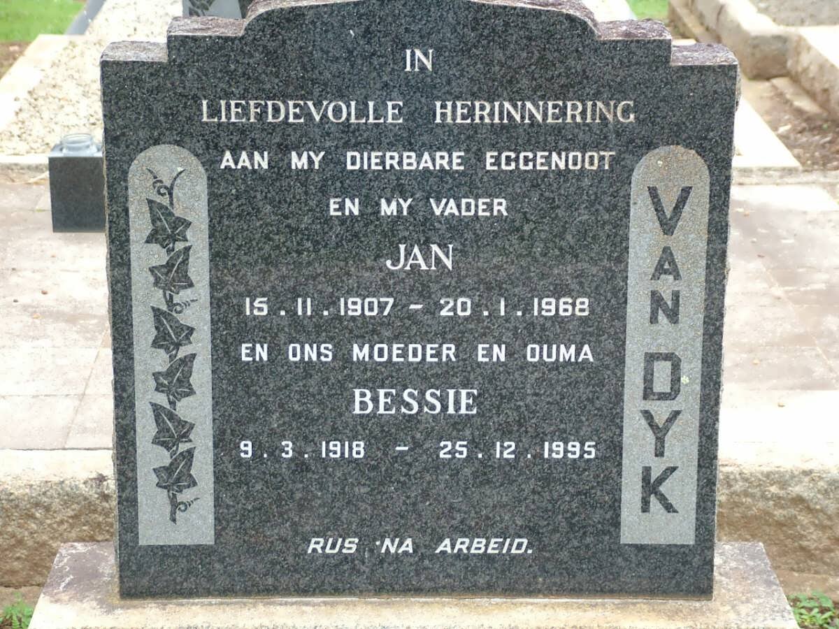 DYK Jan, van 1907-1968 &amp; Bessie 1918-1995