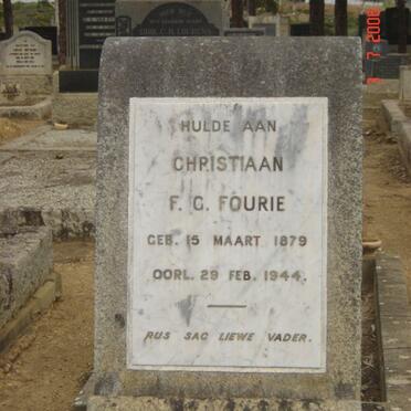 FOURIE Christiaan F.G. 1879-1944