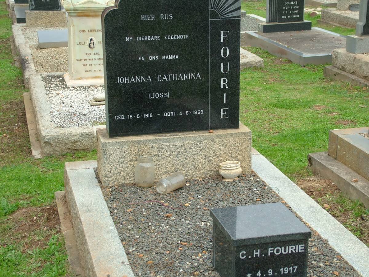 FOURIE Johanna Catharina 1918-1969 :: FOURIE C.H. 1917-2001